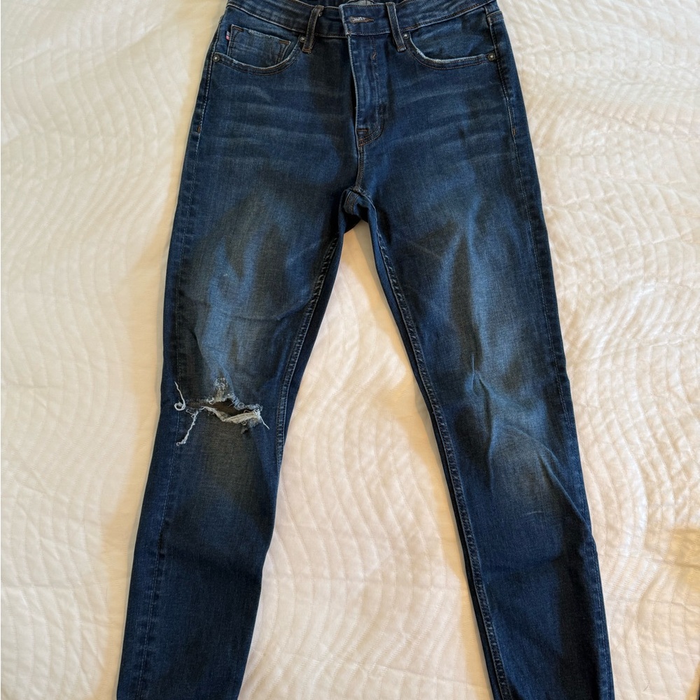 Distressed Blue Denim Jeans